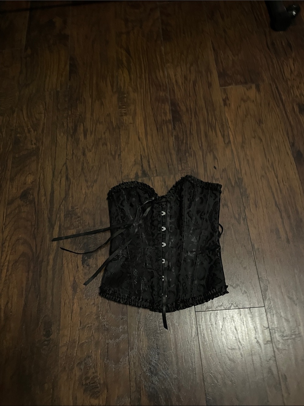 Black Lace-Up Bustier Corset Top - Women Intimates & Sleepwear